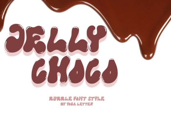 Jelly Choco: A Playful Bubble Display Font for Creative Projects